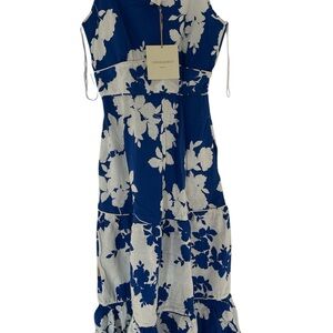 Blue Floral Women's Dress